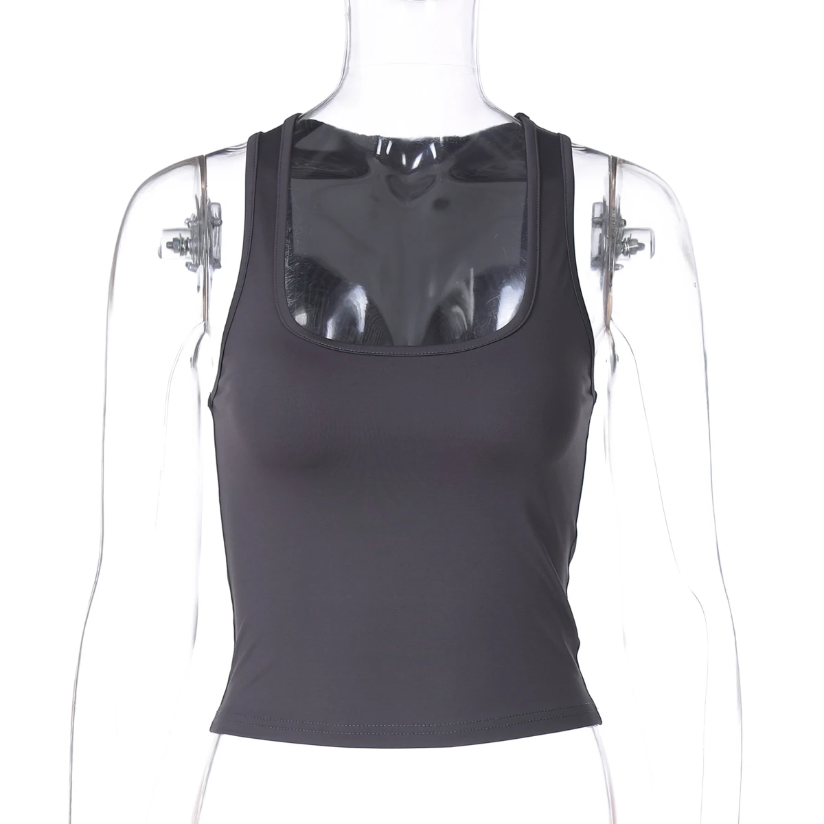 Hugcitar 2025 Summer Solid Straps Sexy Slim Crop Tank Top Women Casual Y2K Clothes Streetwear Party Sport Festivak Wholesale