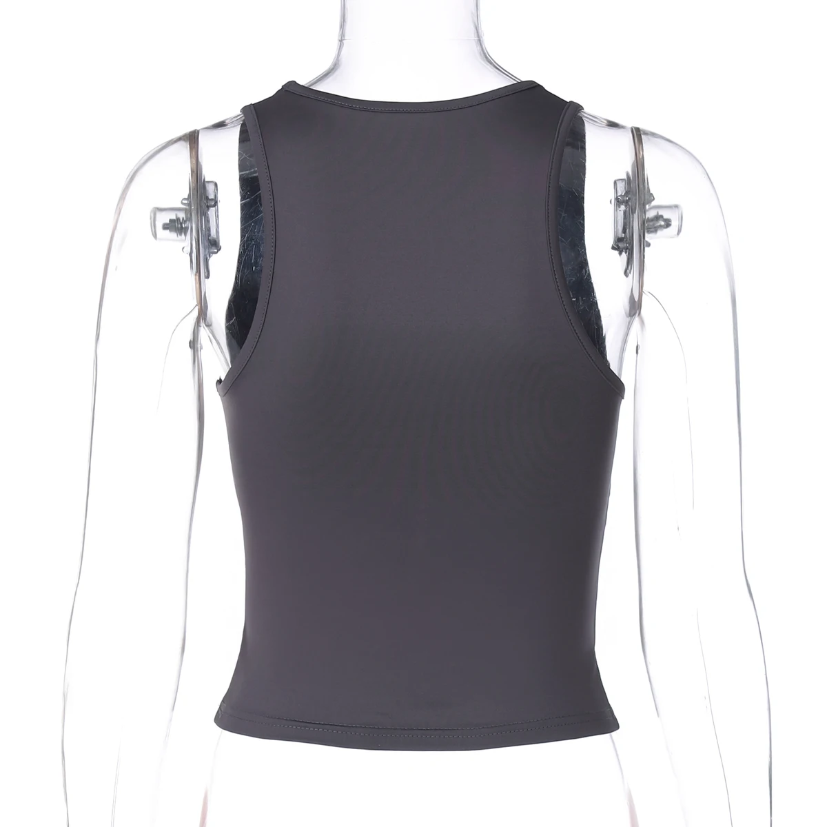 Hugcitar 2025 Summer Solid Straps Sexy Slim Crop Tank Top Women Casual Y2K Clothes Streetwear Party Sport Festivak Wholesale