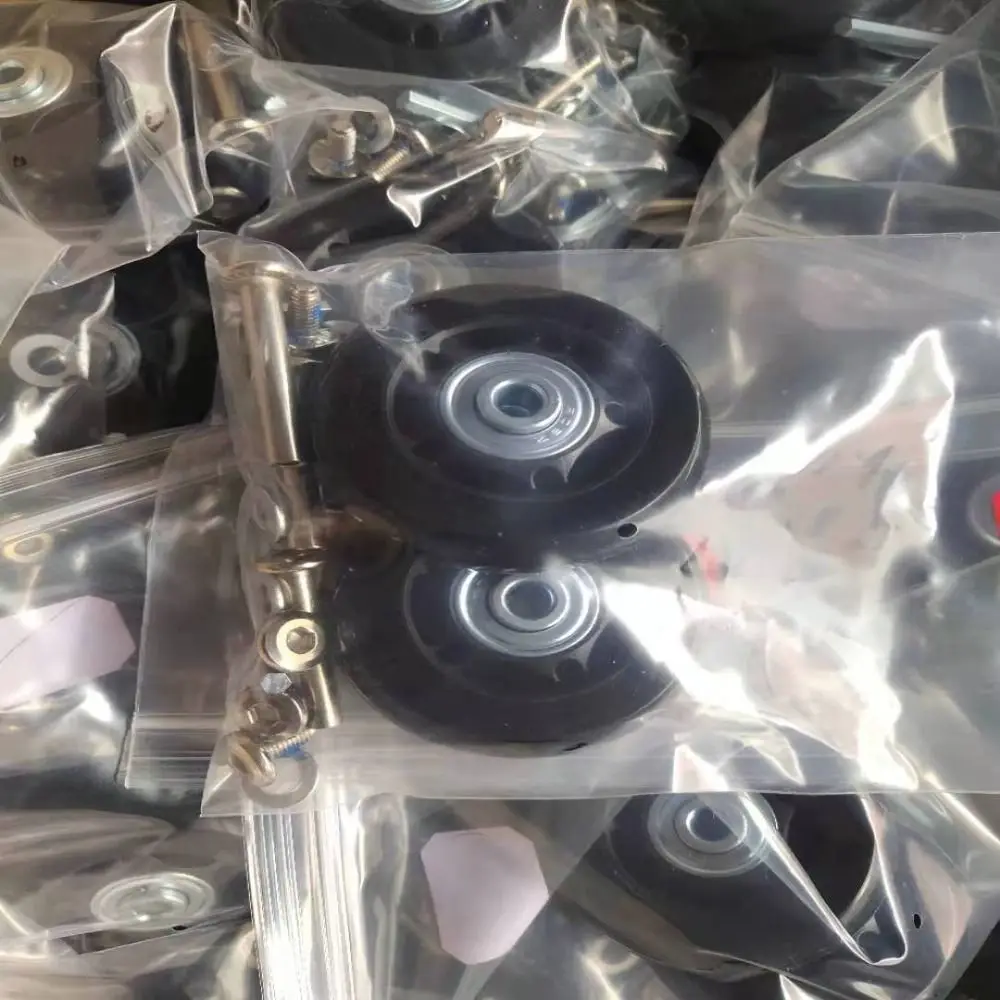 1Set Luggage Wheel Suitcase Replacement Wheels Black with Screw Resistant Flexible Axles Repair Kit 40/43mm/54mm/60mm/64mm/70mm
