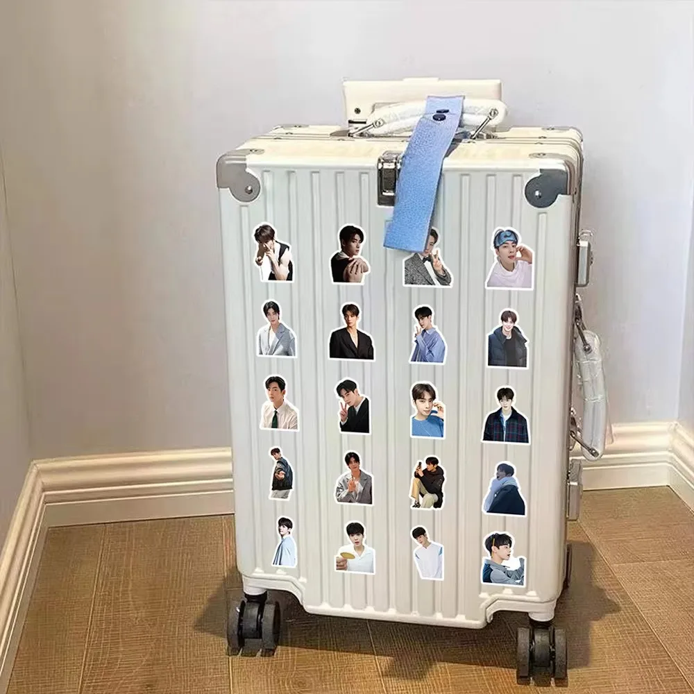 63Pcs Korean Boy Band Member Cha EunWoo Graffiti Stickers Decoration Phone Case Laptop Notebook Skateboard