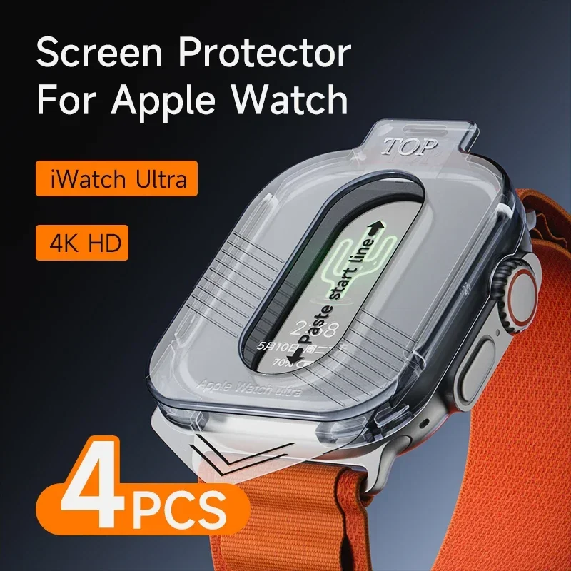 1-5Pcs Tempered Glass For Apple Watch Ultra2 49mm Anti-Scratch Screen Protector for iWatch Seconds Installation Protective Film