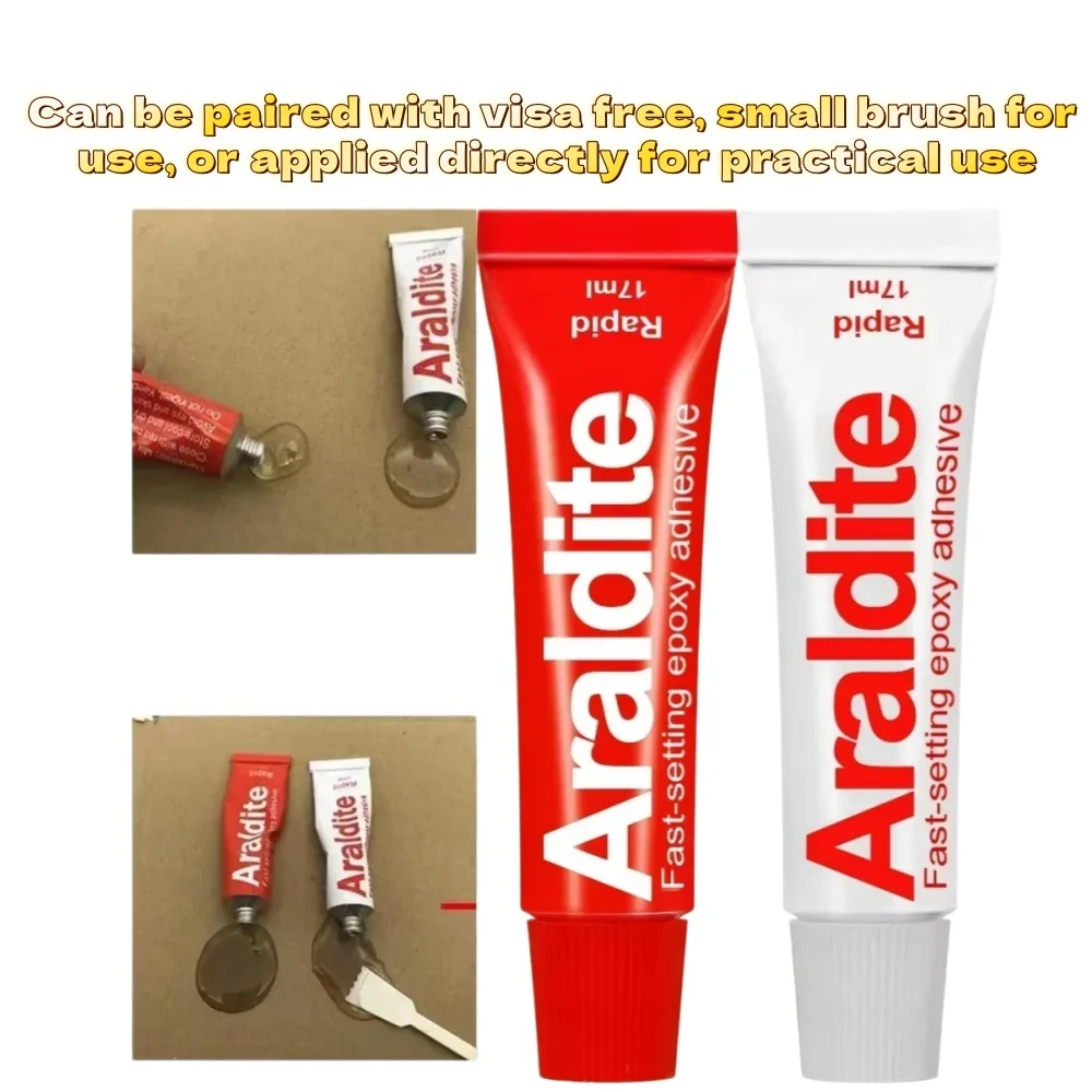 Professional Crystal Jewelry Adhesive Genuine Araldite 5 Minute Quick Dry Transparent Epoxy AB Glue For Strong Bonding