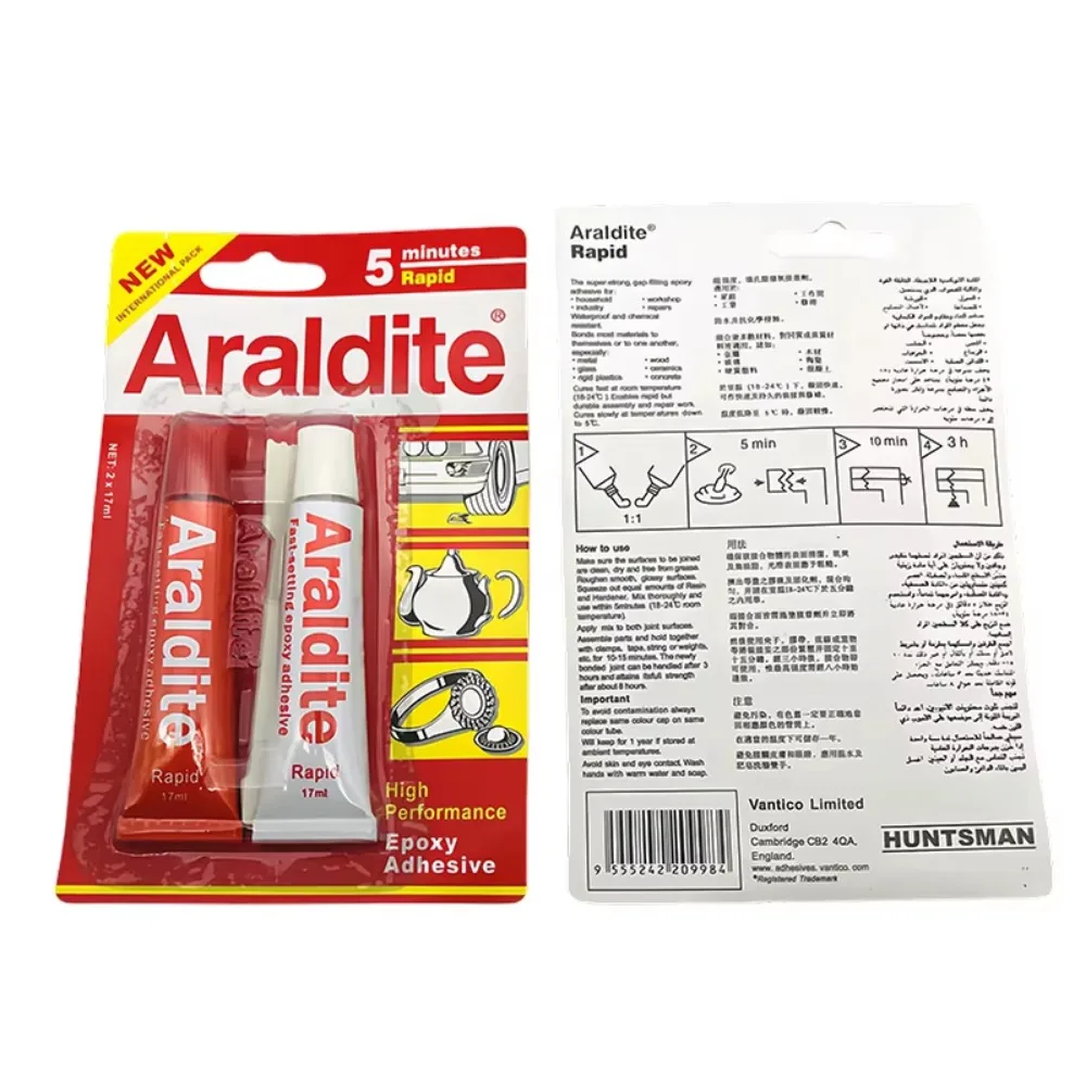 Professional Crystal Jewelry Adhesive Genuine Araldite 5 Minute Quick Dry Transparent Epoxy AB Glue For Strong Bonding
