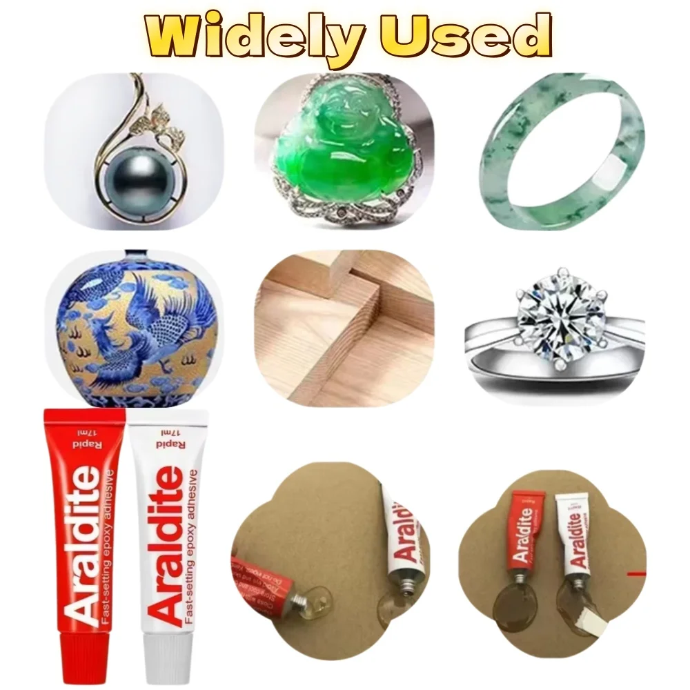 Professional Crystal Jewelry Adhesive Genuine Araldite 5 Minute Quick Dry Transparent Epoxy AB Glue For Strong Bonding