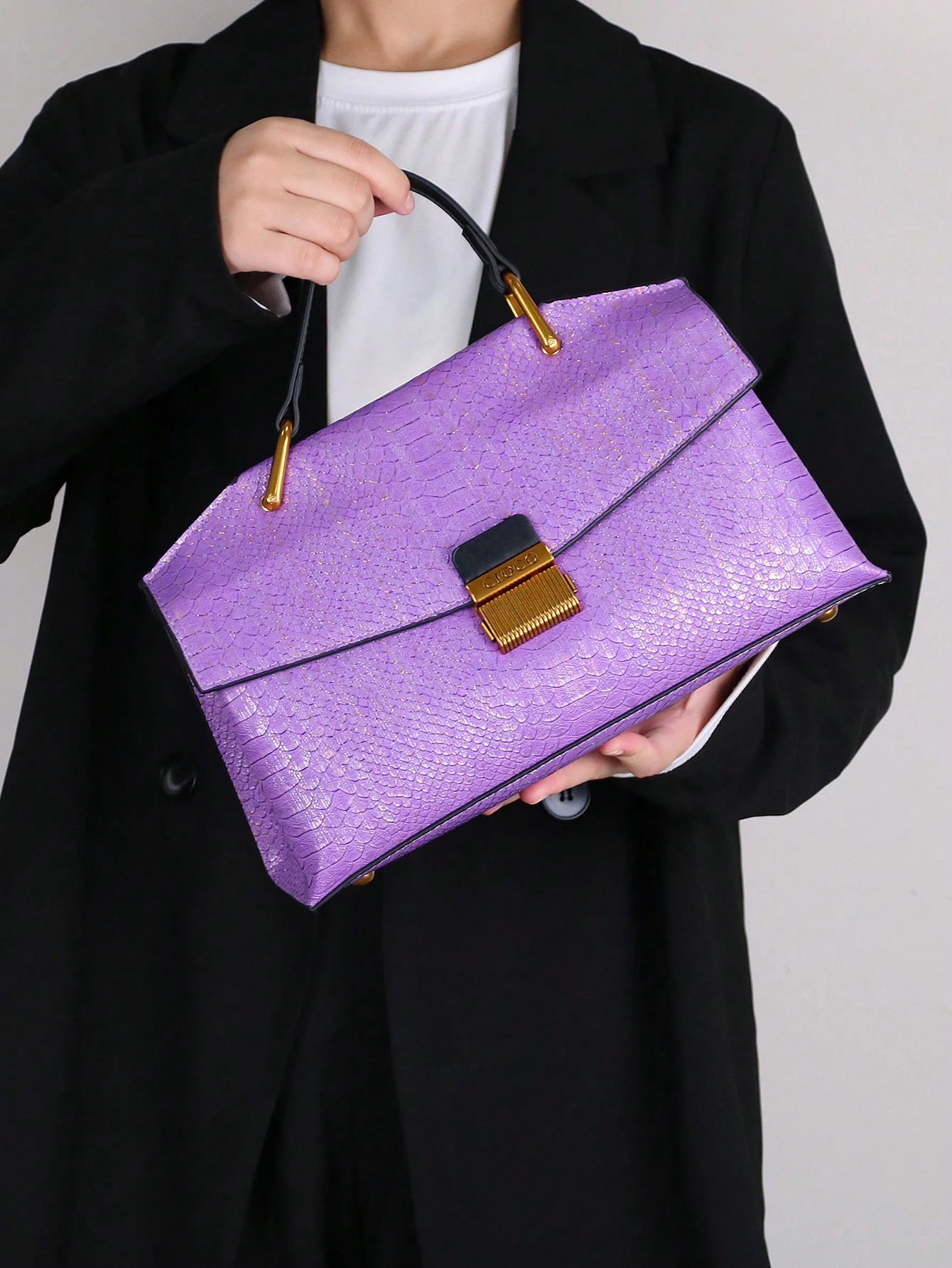 2026 New Retro Blue Snake-Shaped High-Grade Handbag Fashion Luxury Handbag Lightweight Large-Capacity One-Shoulder Mensen