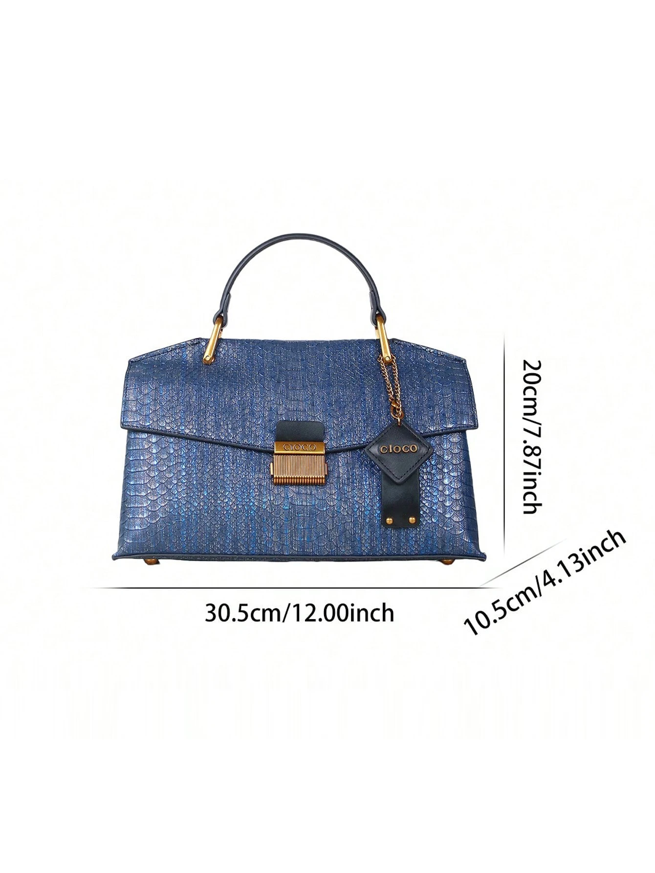 2026 New Retro Blue Snake-Shaped High-Grade Handbag Fashion Luxury Handbag Lightweight Large-Capacity One-Shoulder Mensen