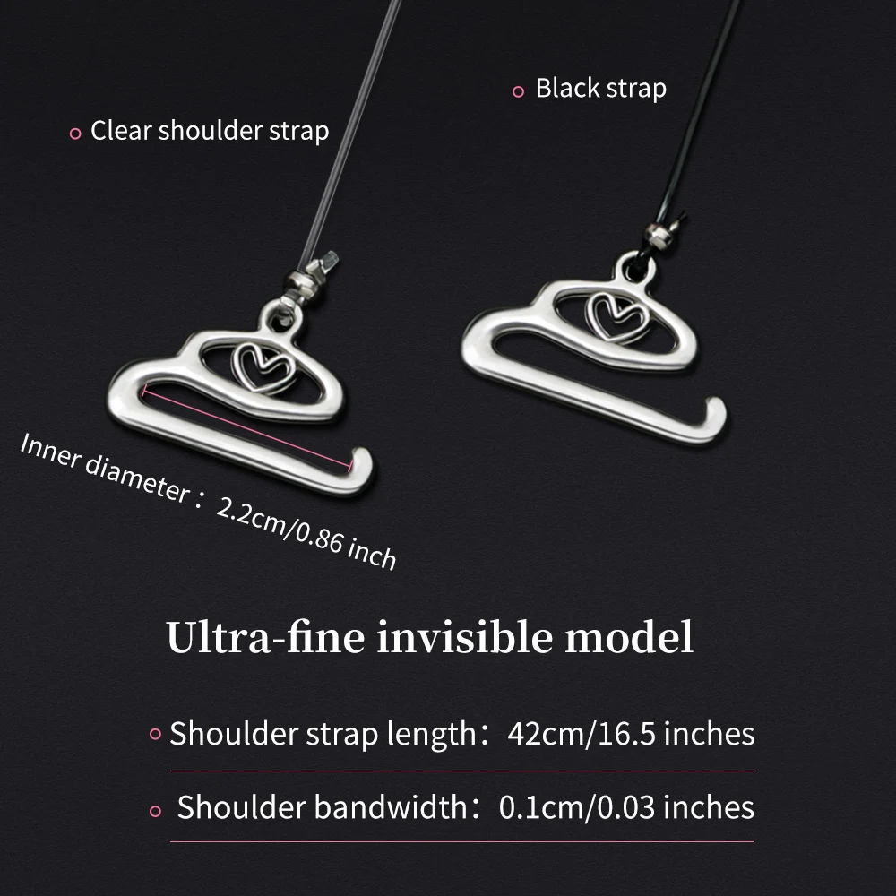 Women's Transparent Frosted Invisible Underwear Straps/ Adjustable Non-slip Seamless Bra Shoulder Strap/ Environmental