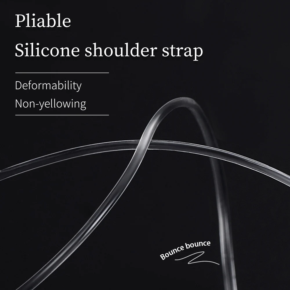 Women's Transparent Frosted Invisible Underwear Straps/ Adjustable Non-slip Seamless Bra Shoulder Strap/ Environmental