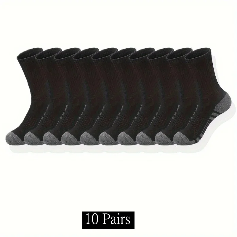 Ultra Soft Breathable Men Classic Crew Socks Comfy Casual Unisex Socks For Outdoor Wearing 1/10/20/30 Pairs 2025