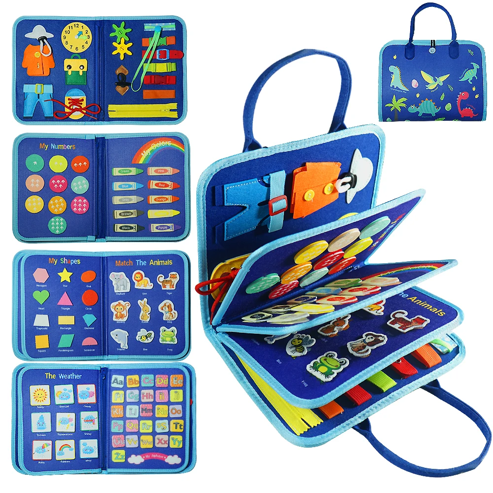 Montessori Busy Board for Ages 3-6 - Sensory Educational Toy for Early Learning & Fine Motor Skills Development