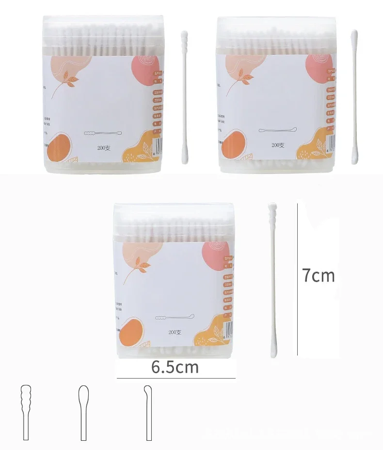 Sticks Cotton 400PCS Organic Baby Cotton Swabs Paper Buds for Baby Ear Nose Clean Ultra Safe Hypo-allergenic Biodegradable