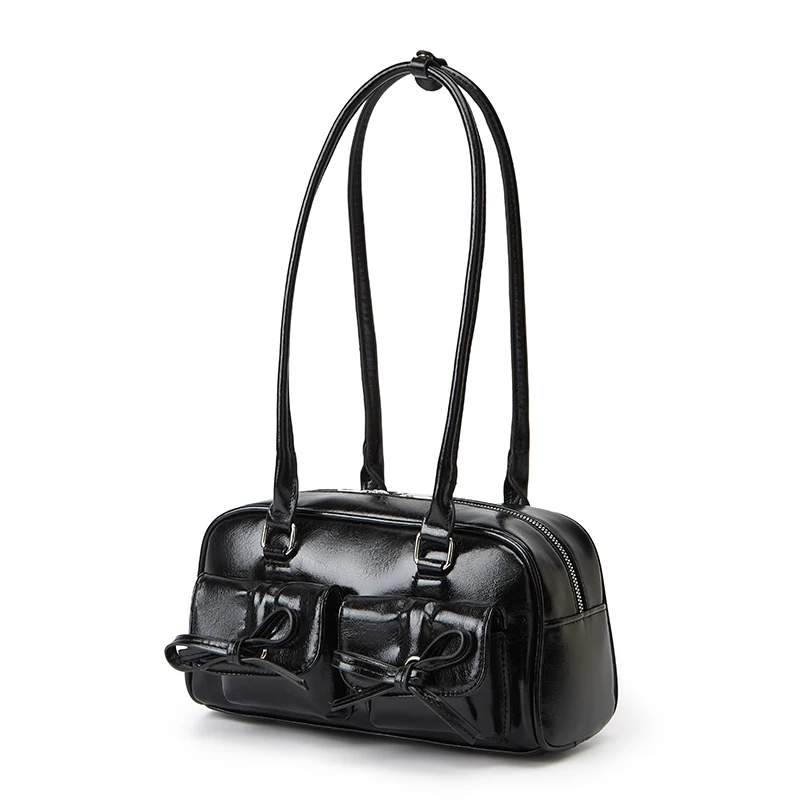 New Ballet-style Shoulder Bag Spring Bow Underarm Bag Women's Bowling Simple Tote Bag for Women