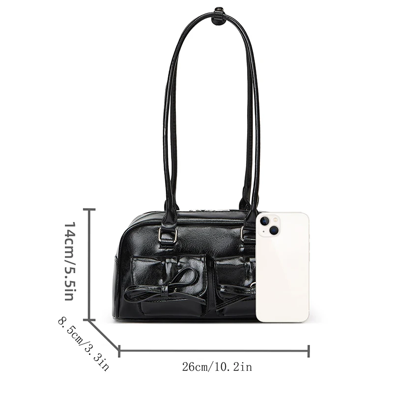 New Ballet-style Shoulder Bag Spring Bow Underarm Bag Women's Bowling Simple Tote Bag for Women