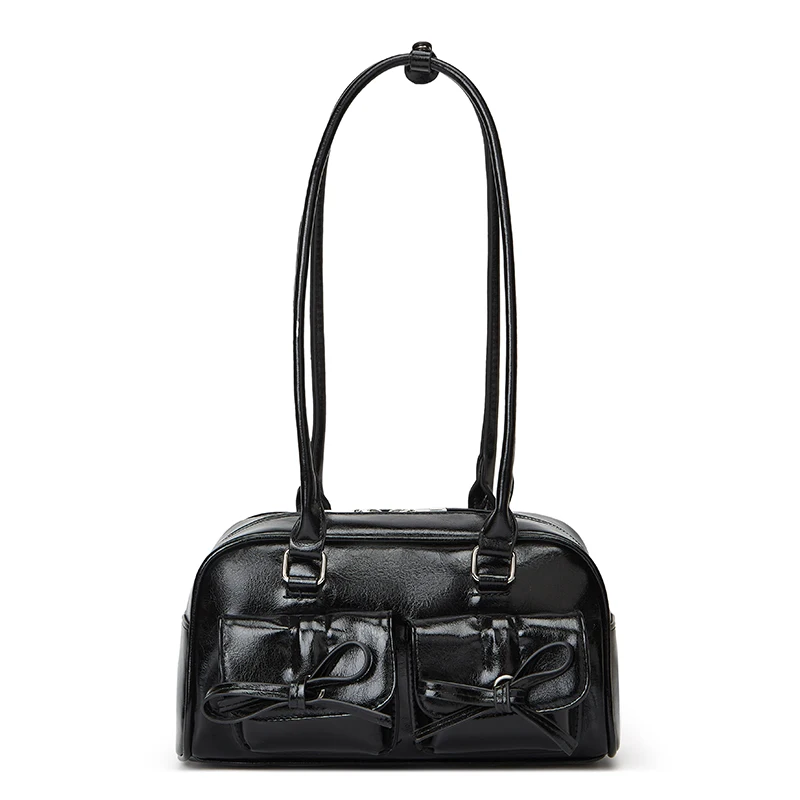 New Ballet-style Shoulder Bag Spring Bow Underarm Bag Women's Bowling Simple Tote Bag for Women