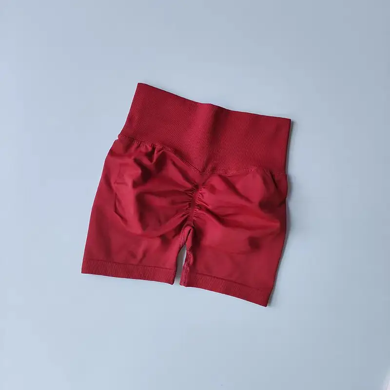 Summer Women's Yoga Shorts High Waist Breathable Fitness Shorts Lift Sports Running Shorts Cycling Push-Up Workout Gym Shorts