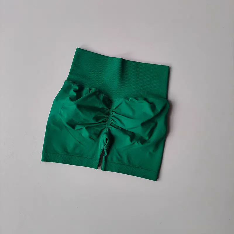 Summer Women's Yoga Shorts High Waist Breathable Fitness Shorts Lift Sports Running Shorts Cycling Push-Up Workout Gym Shorts