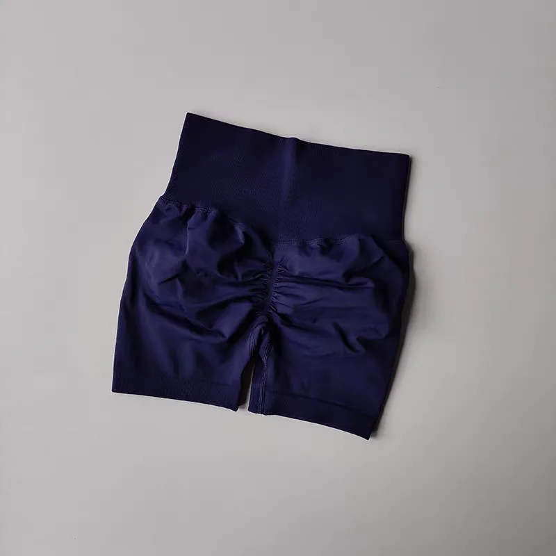 Summer Women's Yoga Shorts High Waist Breathable Fitness Shorts Lift Sports Running Shorts Cycling Push-Up Workout Gym Shorts