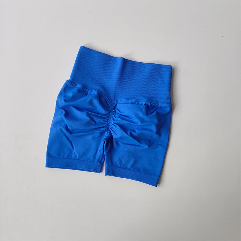 Summer Women's Yoga Shorts High Waist Breathable Fitness Shorts Lift Sports Running Shorts Cycling Push-Up Workout Gym Shorts