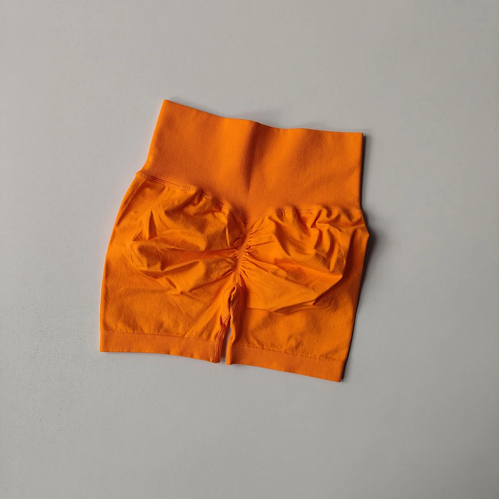 Summer Women's Yoga Shorts High Waist Breathable Fitness Shorts Lift Sports Running Shorts Cycling Push-Up Workout Gym Shorts