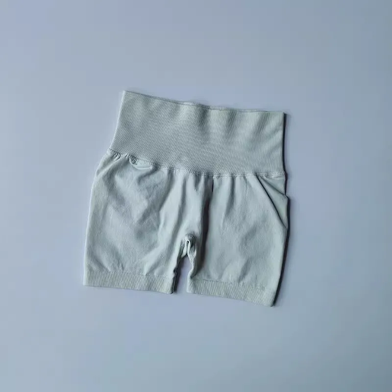 Summer Women's Yoga Shorts High Waist Breathable Fitness Shorts Lift Sports Running Shorts Cycling Push-Up Workout Gym Shorts