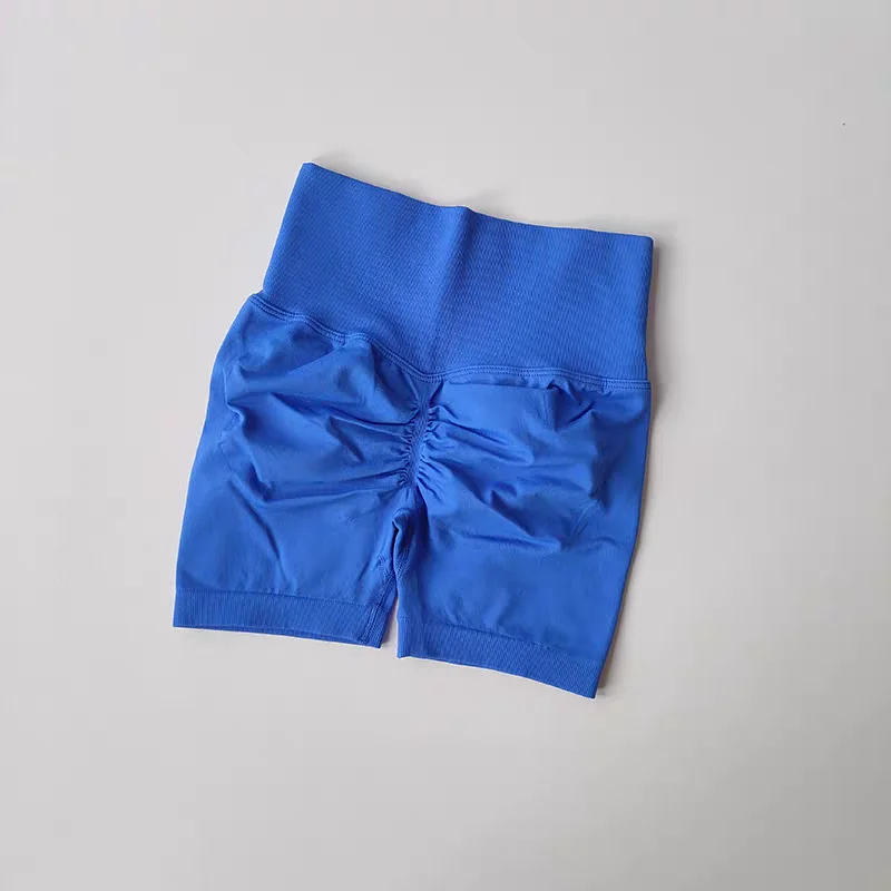 Summer Women's Yoga Shorts High Waist Breathable Fitness Shorts Lift Sports Running Shorts Cycling Push-Up Workout Gym Shorts