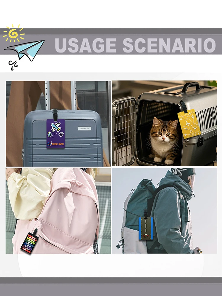 New Letter Airplane Shaped Luggage Bag PVC Tag Name ID Bag Identification Tag Travel Accessories