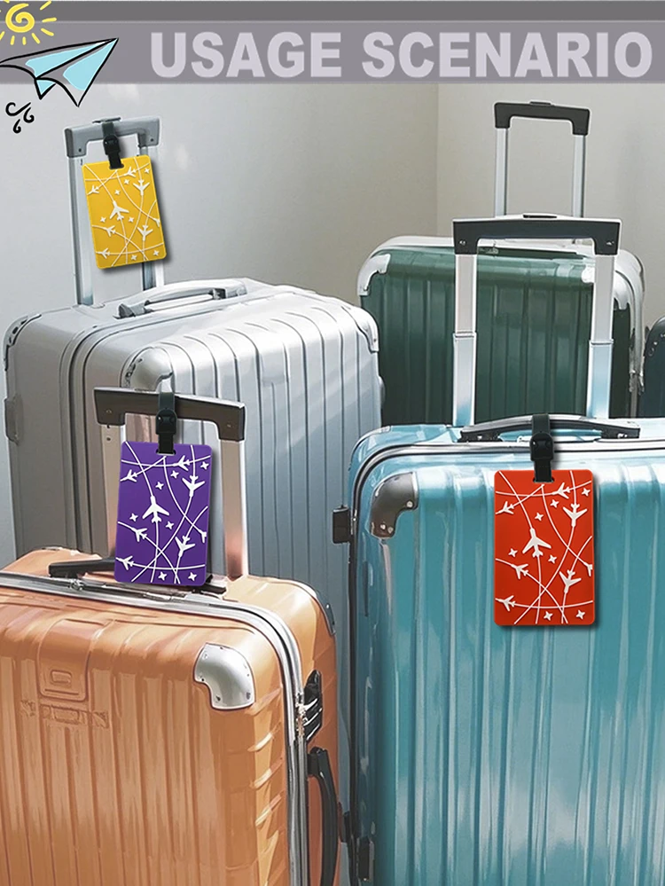 New Letter Airplane Shaped Luggage Bag PVC Tag Name ID Bag Identification Tag Travel Accessories