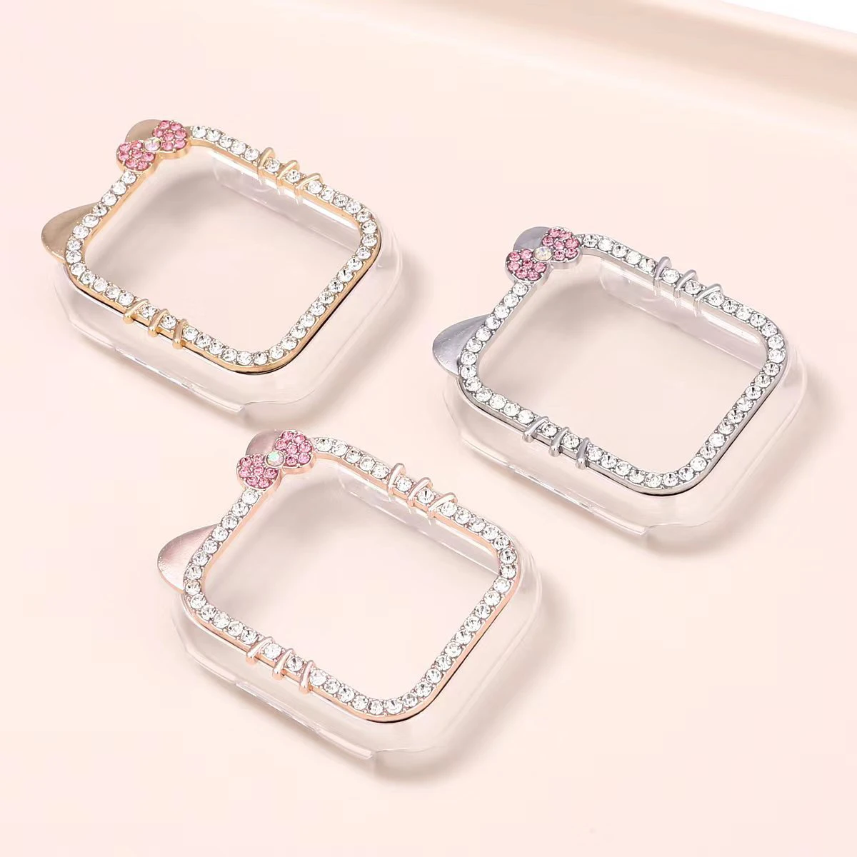Protective Case for Apple Watch Case 9/8/7 41 46mm 45mm Bling Rhinestone Bumper Frame Cover iWatch Series 10/6/5/4 SE 40mm 44mm