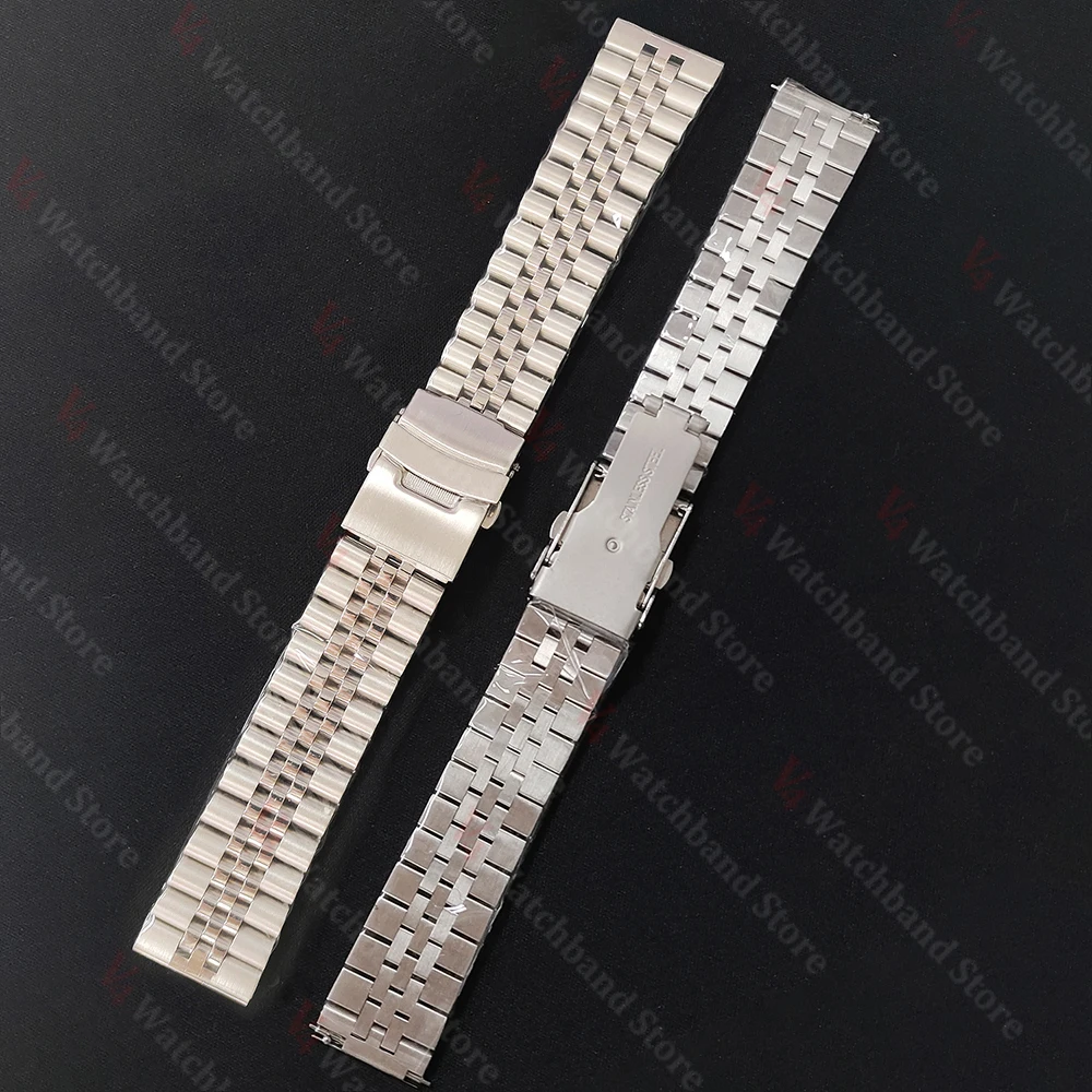 18mm 19mm 20mm 21mm 22mm 24mm Solid Stainless Steel Strap for Seiko SKX for Jubilee Bracelet Curved End Men Watch Accessories