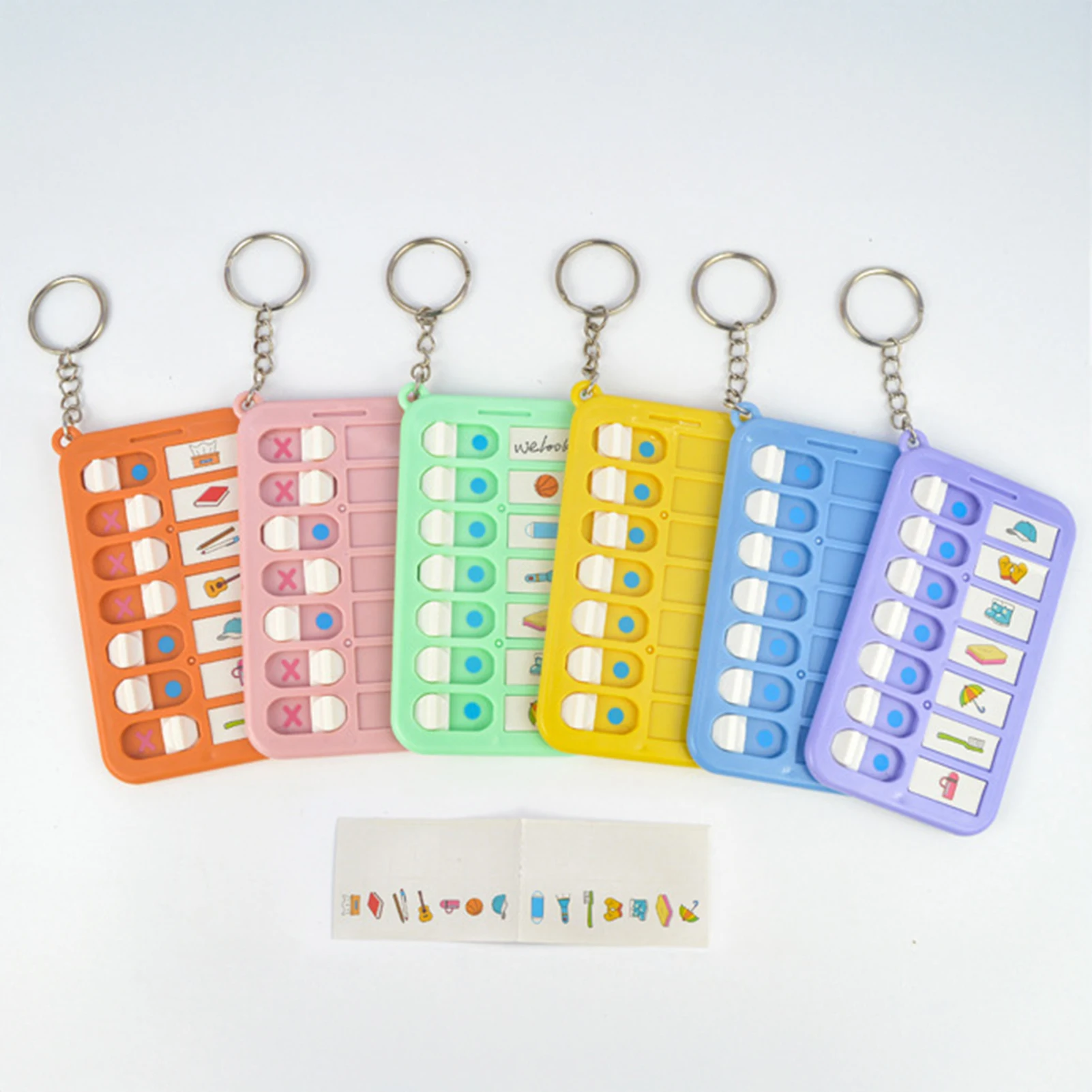 Children's Self-discipline Punch Key Chain Memo Board Daily Plan Punch Housework Chart Multifunctional Time Management Table