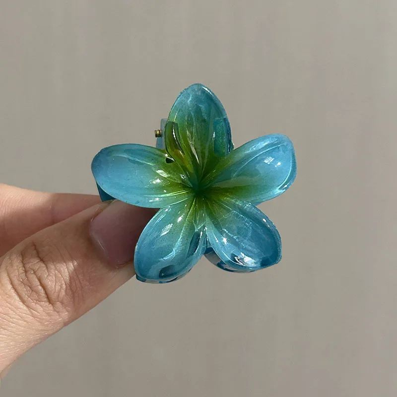 4cm Small Gradient Flower Hair Clips New Sweet Flower Side Barrettes Crab Hairpins Baby Headwear For Women Hair Accessories Gift