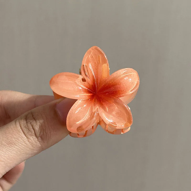 4cm Small Gradient Flower Hair Clips New Sweet Flower Side Barrettes Crab Hairpins Baby Headwear For Women Hair Accessories Gift