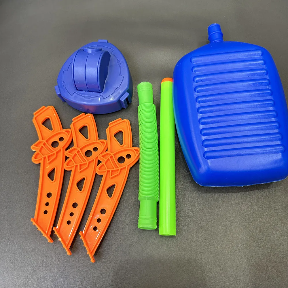 Childrens Air Rocket Foot Pump Launcher Flying Toys Game Set Jump Practice Hands-Original Judgment Ability Accessories Random