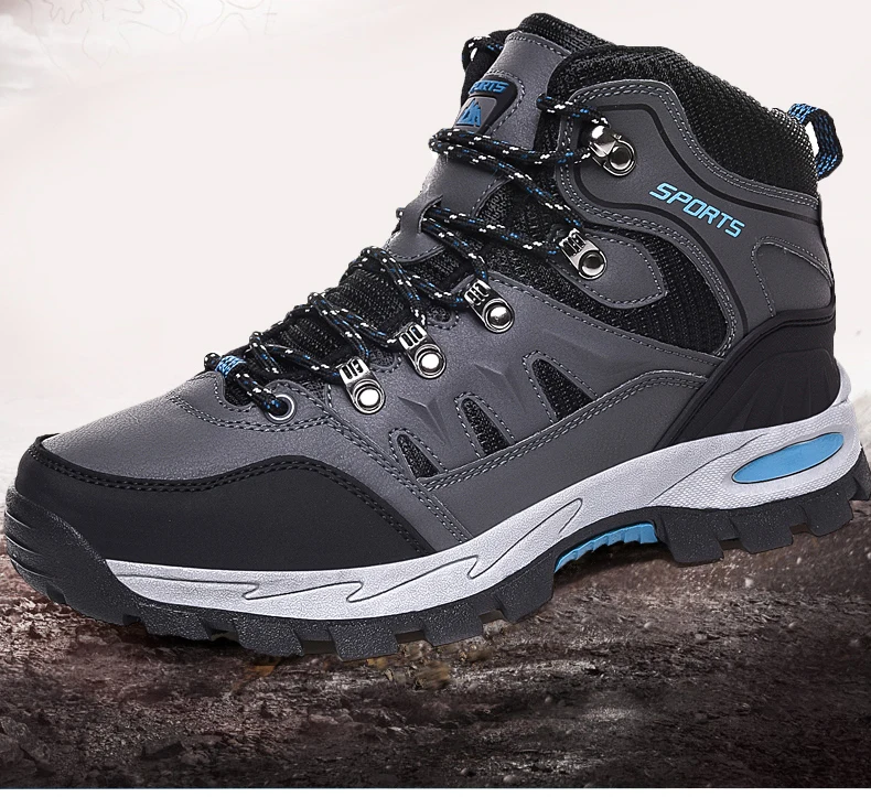 Outdoor Waterproof Hiking Boots Men's Women's Spring And Autumn Hiking Wear-resistant Mountain Sports Boots Hunting Sports Shoes