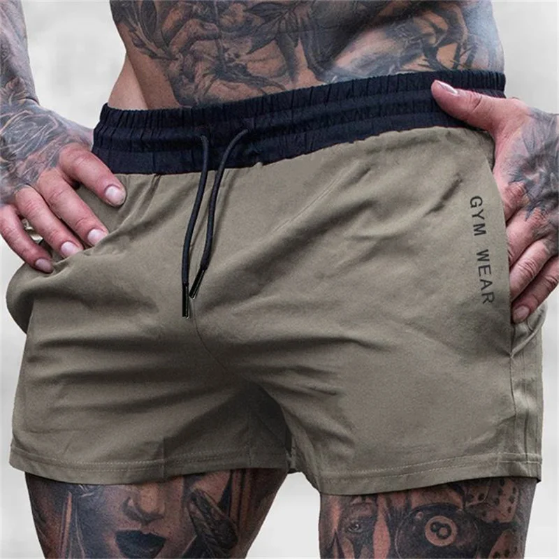 2025 Summer Gym Fitness Men's Shorts Sweatpants Thin Fashion Men Marathon Running Shorts Sports Breathable Training Pants