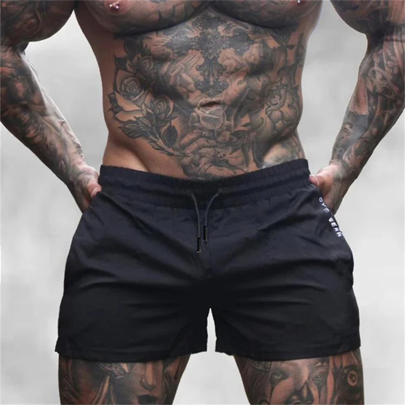 2025 Summer Gym Fitness Men's Shorts Sweatpants Thin Fashion Men Marathon Running Shorts Sports Breathable Training Pants