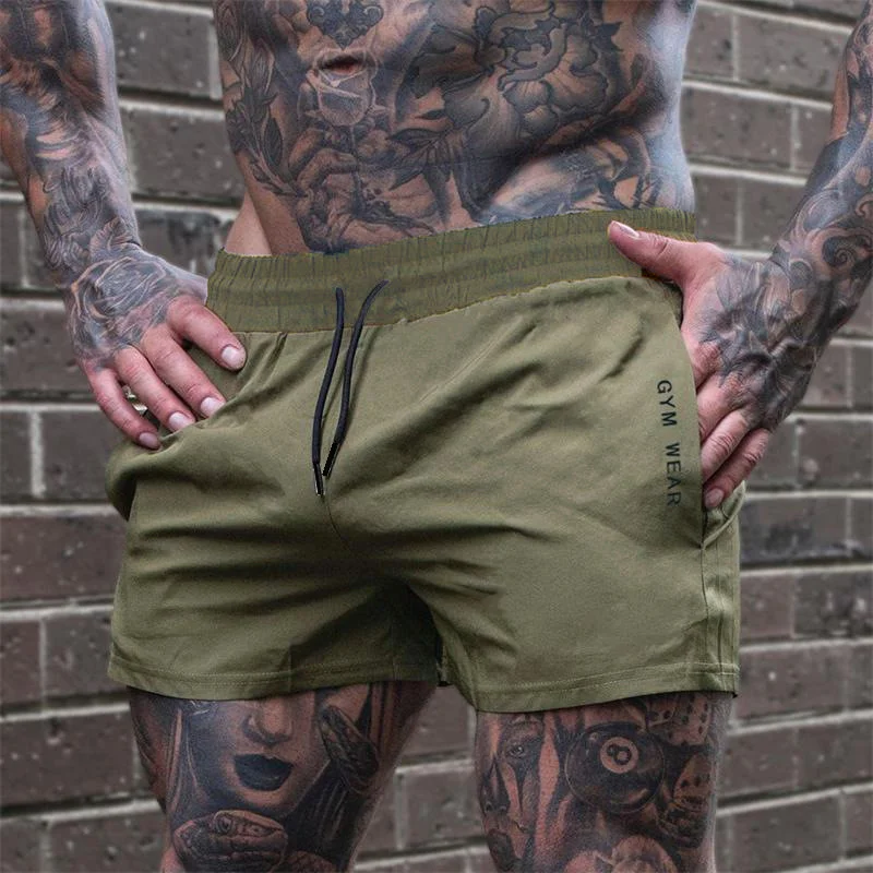 2025 Summer Gym Fitness Men's Shorts Sweatpants Thin Fashion Men Marathon Running Shorts Sports Breathable Training Pants