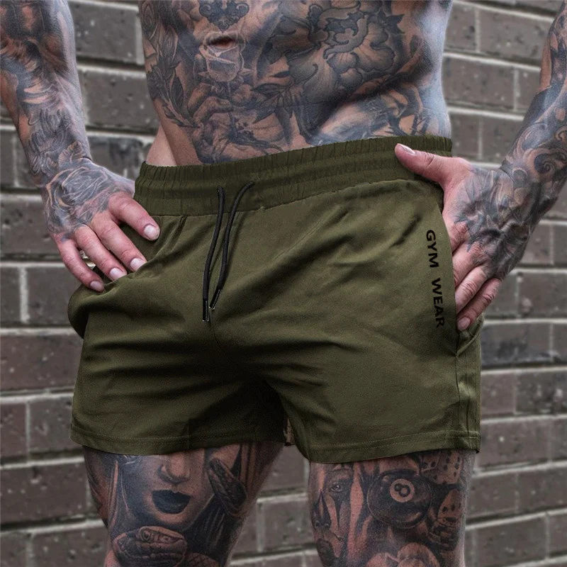 2025 Summer Gym Fitness Men's Shorts Sweatpants Thin Fashion Men Marathon Running Shorts Sports Breathable Training Pants