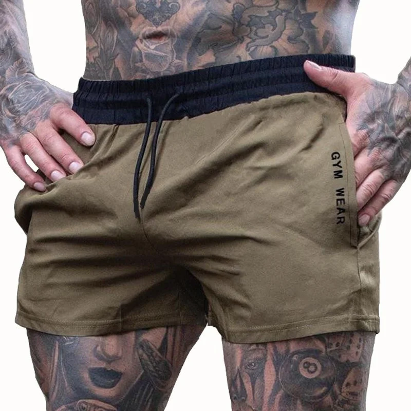 2025 Summer Gym Fitness Men's Shorts Sweatpants Thin Fashion Men Marathon Running Shorts Sports Breathable Training Pants