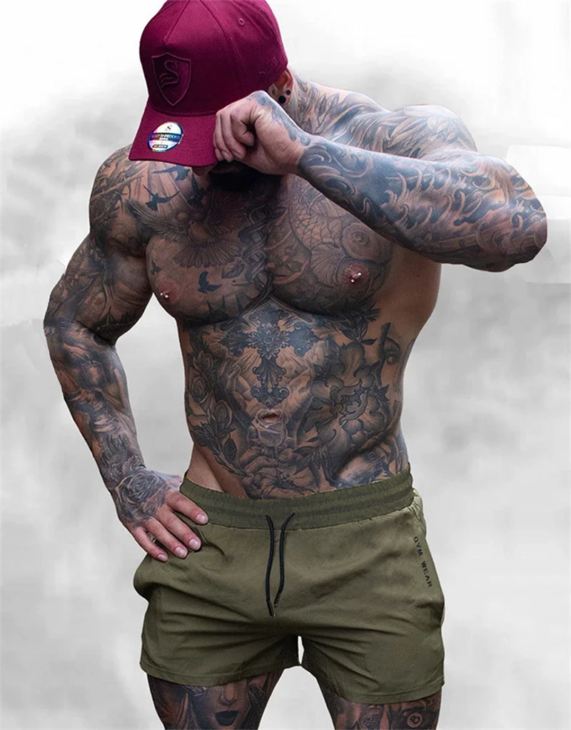 2025 Summer Gym Fitness Men's Shorts Sweatpants Thin Fashion Men Marathon Running Shorts Sports Breathable Training Pants