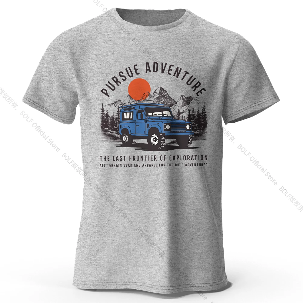 Wilderness Explorer Vintage Medal Printed Unisex Men Women T-Shirt Tees Tops 100% Cotton Topographic Graphic Bushcraft Wear