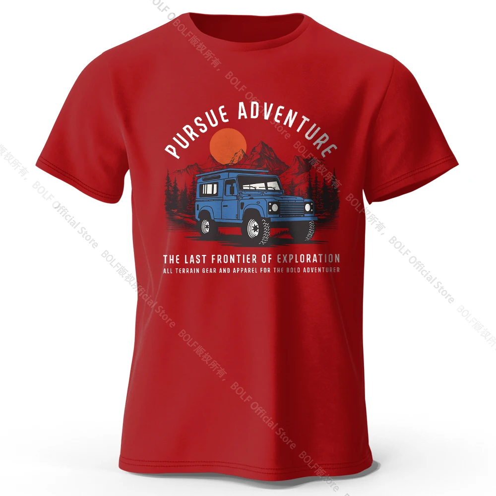 Wilderness Explorer Vintage Medal Printed Unisex Men Women T-Shirt Tees Tops 100% Cotton Topographic Graphic Bushcraft Wear