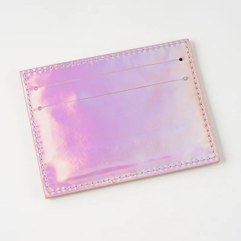 Women Men Thin Card Holder Wallet Laser Multi-Card Holder Case Pu Leather Credit Card Money Coin Holder Purse Bag