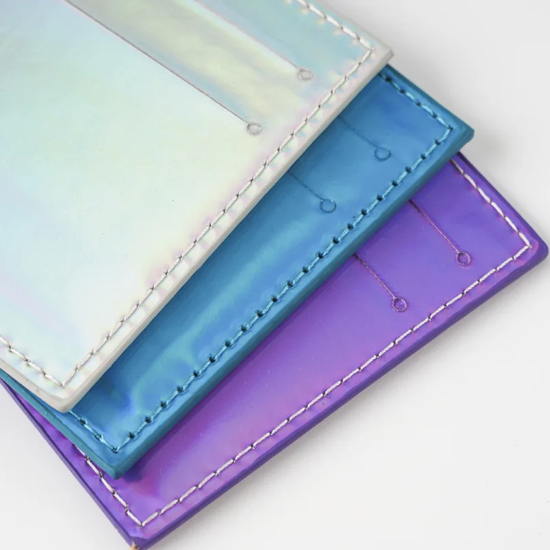 Women Men Thin Card Holder Wallet Laser Multi-Card Holder Case Pu Leather Credit Card Money Coin Holder Purse Bag
