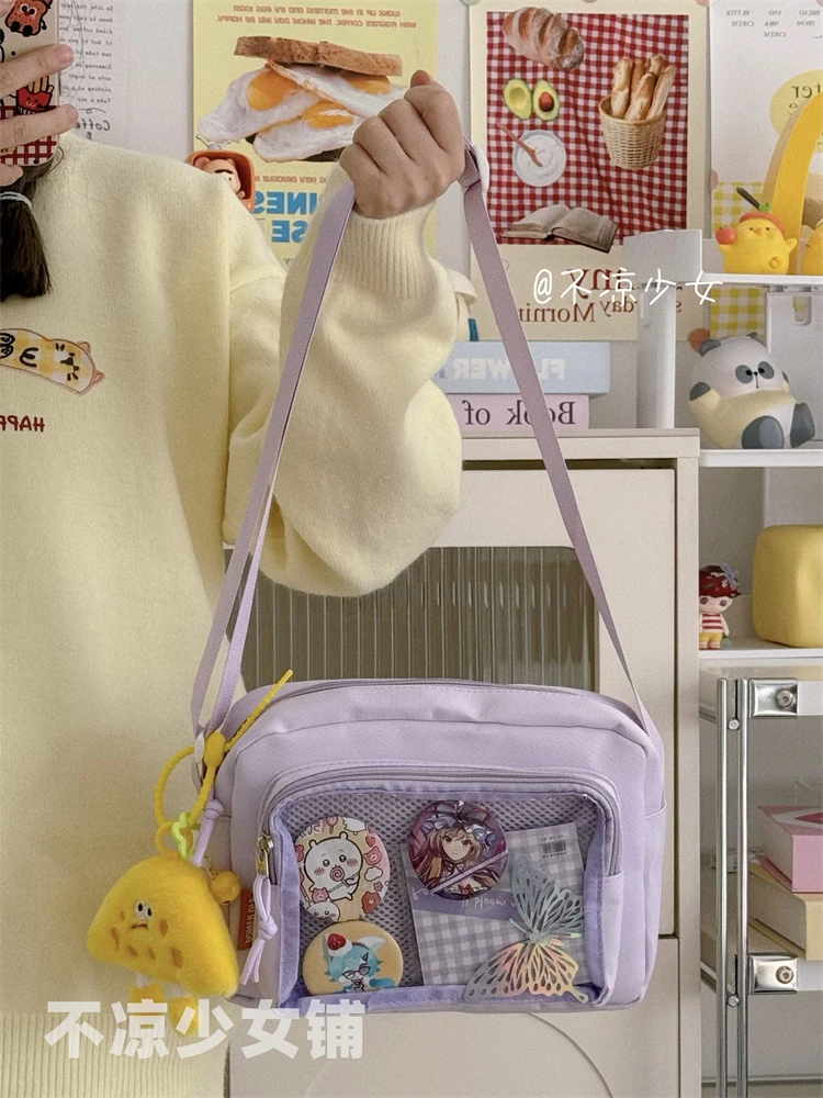 New Japanese JK Crossbody Bags Ulzzang Women Shoulder Bag Small Cute Lolita Itabag Girls Display Plate Kawaii Ita Bag