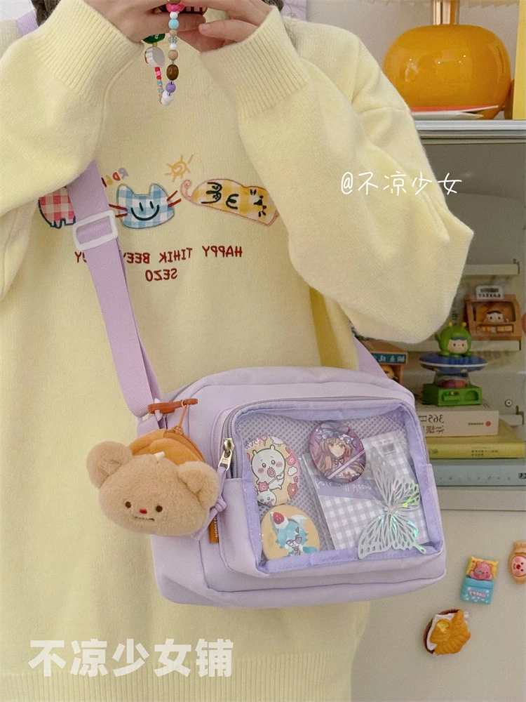 New Japanese JK Crossbody Bags Ulzzang Women Shoulder Bag Small Cute Lolita Itabag Girls Display Plate Kawaii Ita Bag