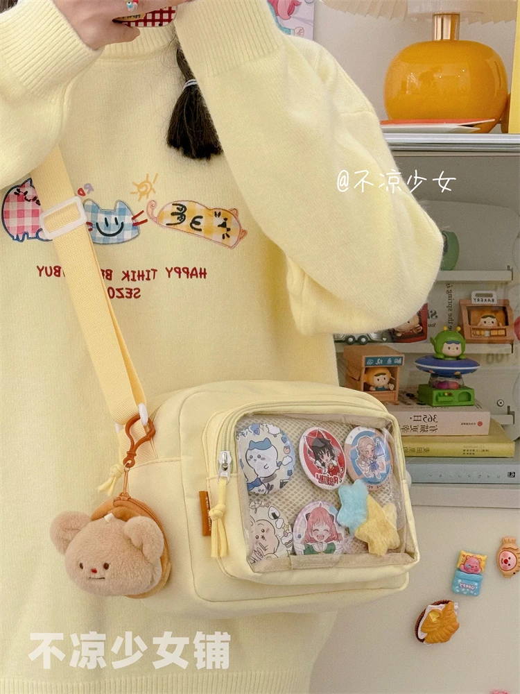 New Japanese JK Crossbody Bags Ulzzang Women Shoulder Bag Small Cute Lolita Itabag Girls Display Plate Kawaii Ita Bag