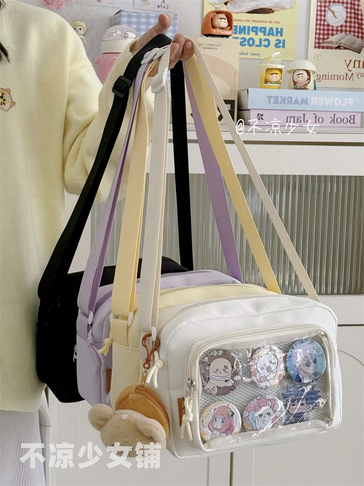 New Japanese JK Crossbody Bags Ulzzang Women Shoulder Bag Small Cute Lolita Itabag Girls Display Plate Kawaii Ita Bag