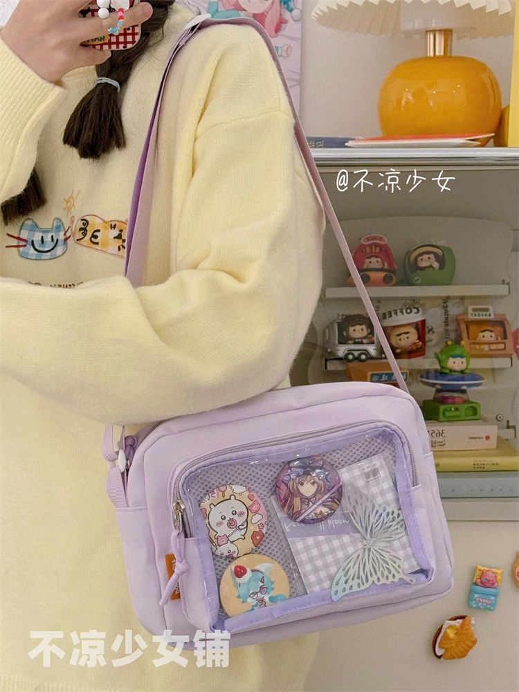 New Japanese JK Crossbody Bags Ulzzang Women Shoulder Bag Small Cute Lolita Itabag Girls Display Plate Kawaii Ita Bag