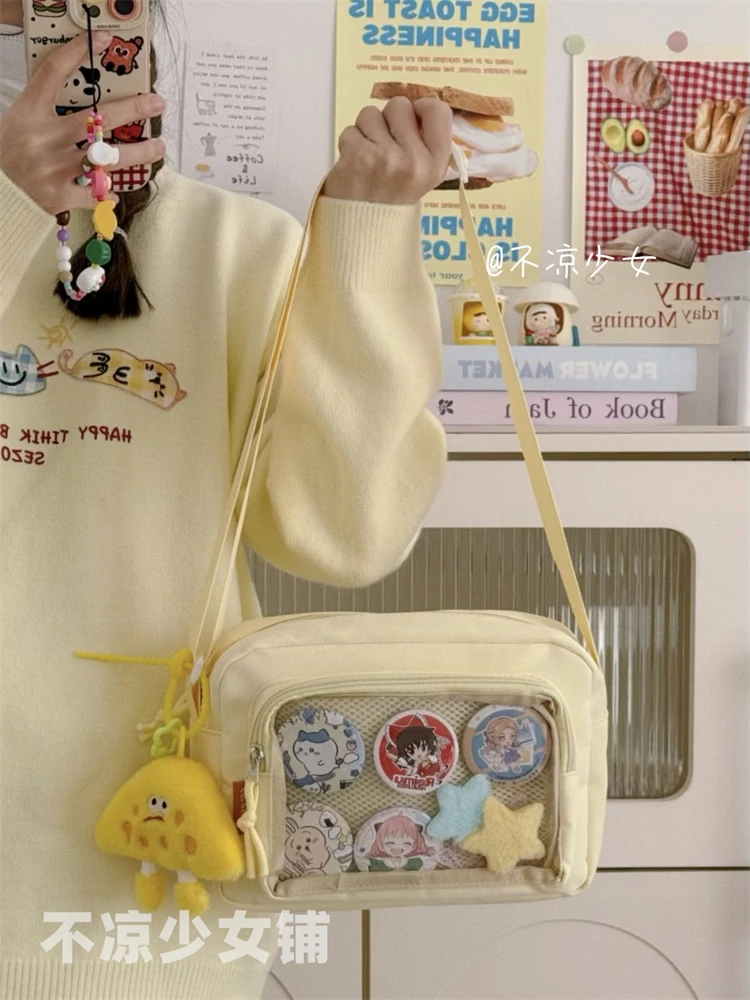 New Japanese JK Crossbody Bags Ulzzang Women Shoulder Bag Small Cute Lolita Itabag Girls Display Plate Kawaii Ita Bag